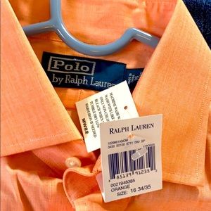 Polo Ralph Lauren button down 16 34/35 orange